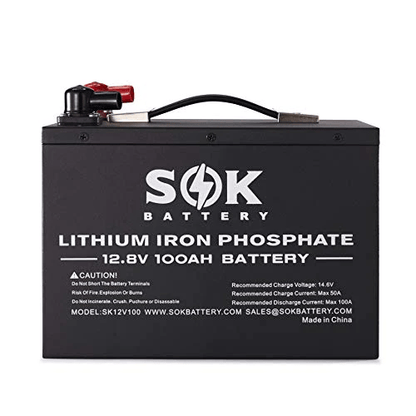 Batterie au lithium-fer-phosphate à cycle profond SoK 100Ah 12V LiFePO4